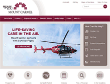 Tablet Screenshot of mountcarmelhealth.com